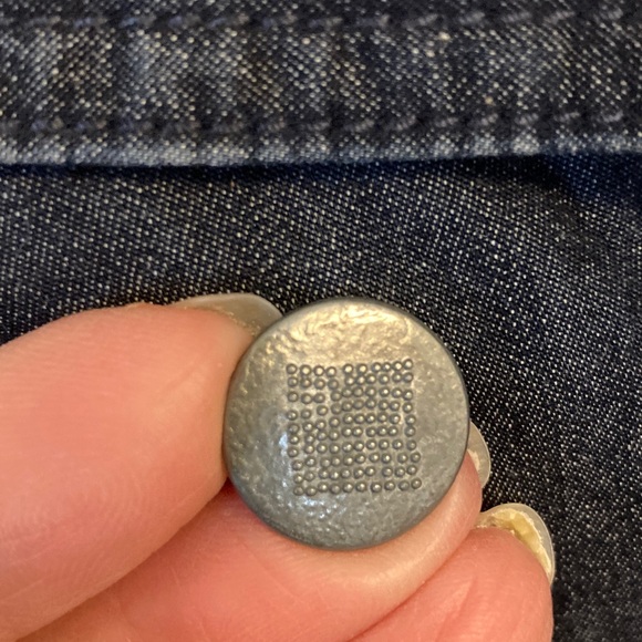 Talbots Double-Breasted Denim Trench Coat - Picture 4 of 7